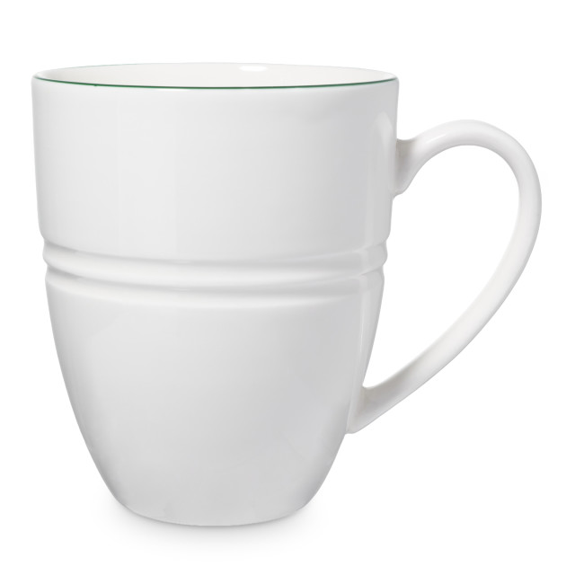 Maxwell & Williams White Basics Edge Coupe Mug, Set of 4