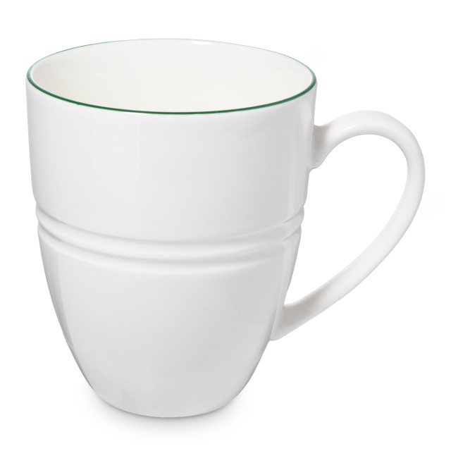 Maxwell & Williams White Basics Edge Coupe Mug, Set of 4