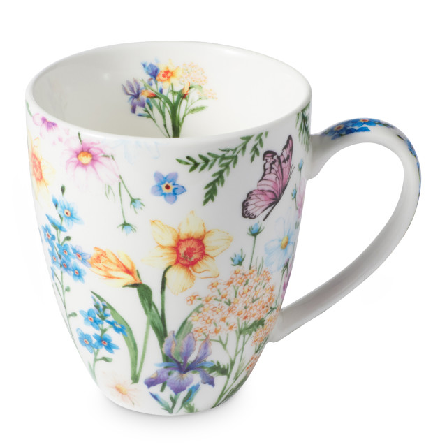 Maxwell & Williams Fluttering Meadow Coupe Mugs, Set of 6
