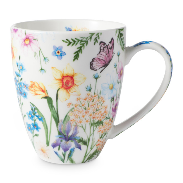 Maxwell & Williams Fluttering Meadow Coupe Mugs, Set of 6