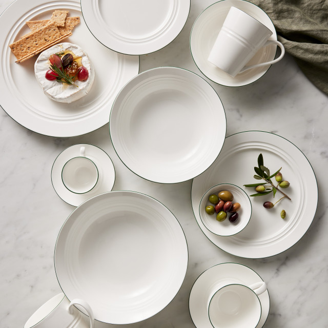 Maxwell & Williams White Basics Edge Soup/Pasta Bowls, Set of 4