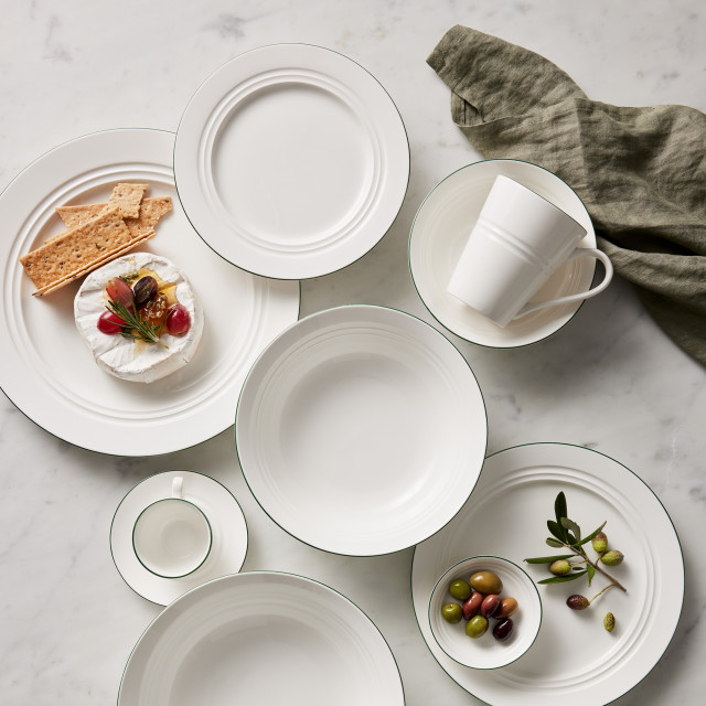 Maxwell & Williams White Basics Edge Conical Mugs, Set of 4