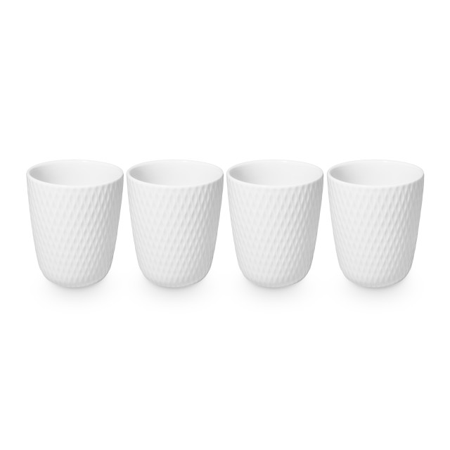 Maxwell & Williams White Basics Diamonds Latte Cup, Set of 4