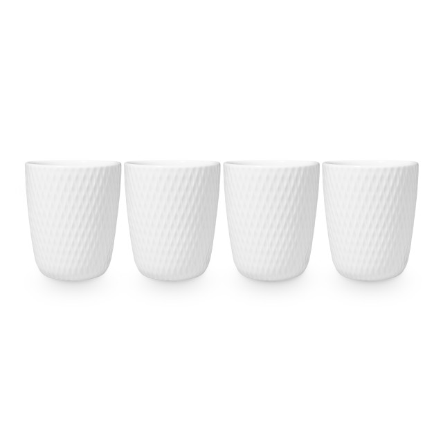 Maxwell & Williams White Basics Diamonds Latte Cup, Set of 4