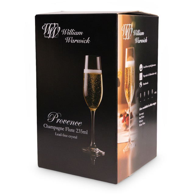 William Warwick Provence Champagne Flutes, Set of 4