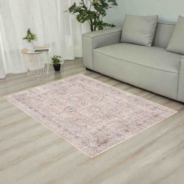 Rugs Original Faded Rose Printed Area Rug