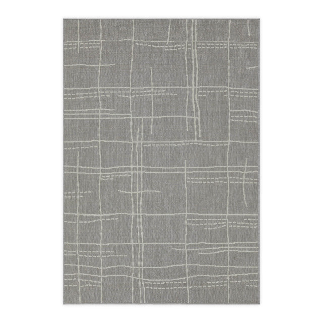 Rugs Original Linen Grey Flat Woven Outdoor Area Rug