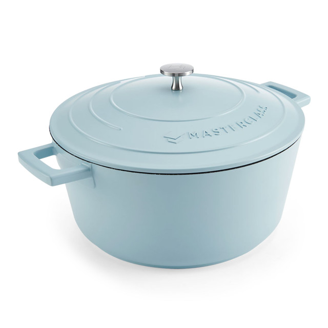 MasterClass Cast Aluminium Casserole Dish, 5L - Sky Blue