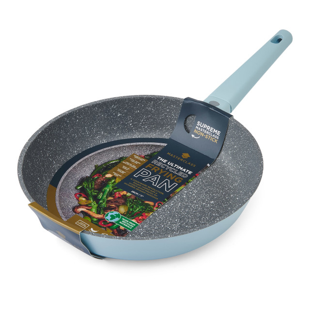 MasterClass Cast Aluminium Frying Pan, 28cm - Sky Blue