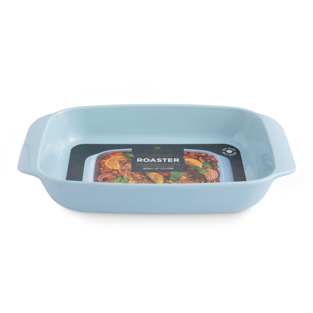 MasterClass Ceramic Roaster, 30cm - Sky Blue