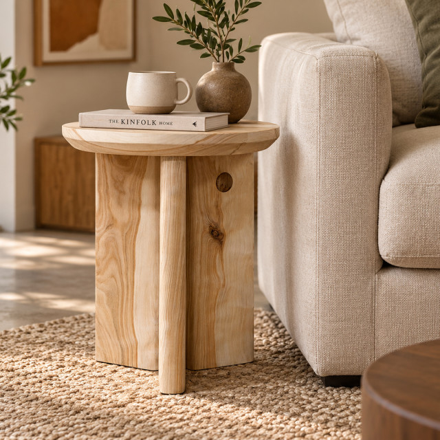 Homewood Cottonwood Johari 3 Leg Round Side Table