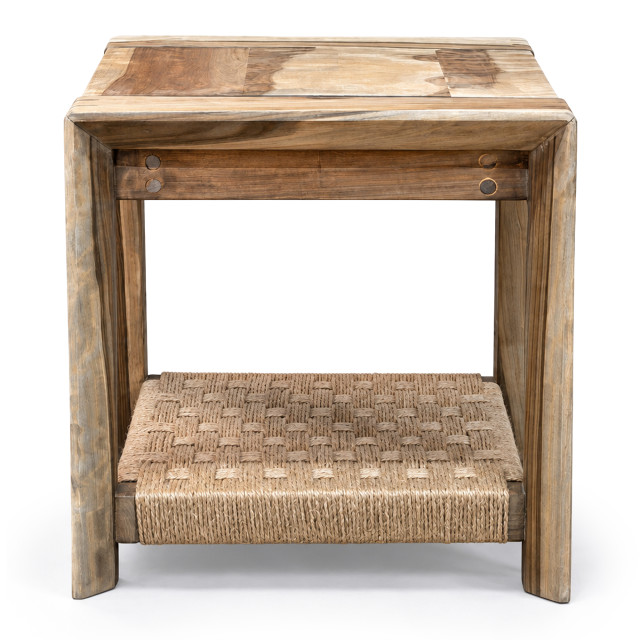 Homewood Cottonwood Dwala with Woven Jute Shelf