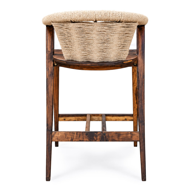 Homewood Cottonwood Duzu Arm Barstool Jute