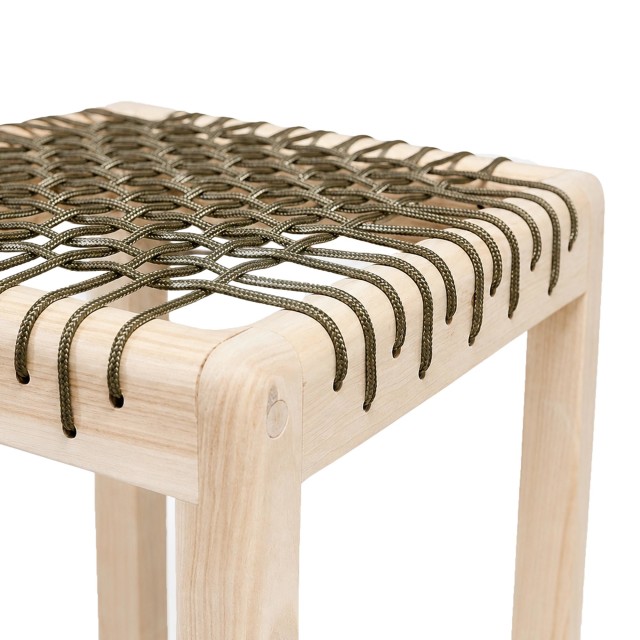 Homewood Cottonwood Baxter Riempie Backless Barstool - Natural