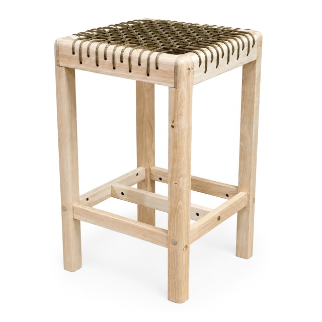 Homewood Cottonwood Baxter Riempie Backless Barstool - Natural