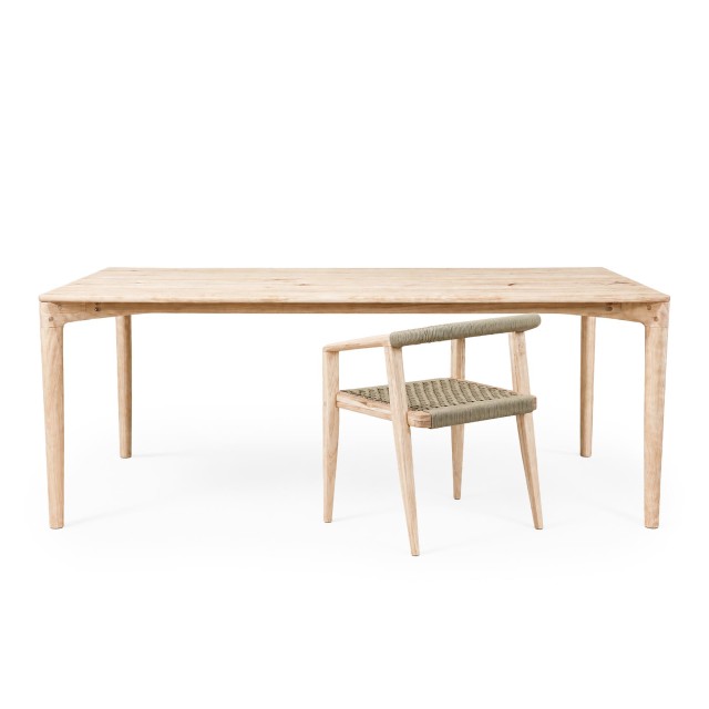 Homewood Cottonwood Duzu Natural Straight Leg 8 seater Dinning Table