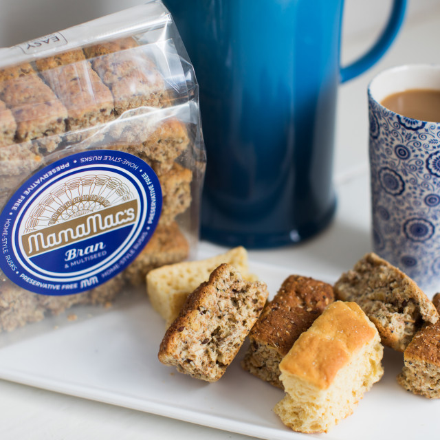 Lifestyle image of Mamamac's Bran and Multi-Seed Rusks, 400g