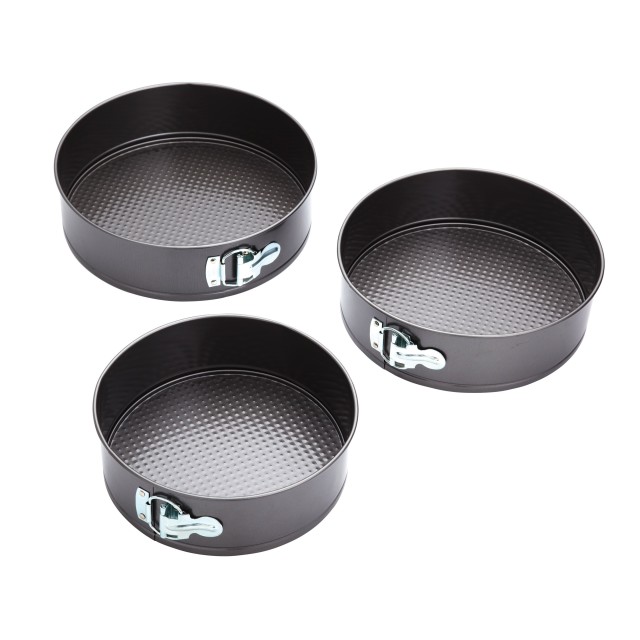 Kitchen Craft Non-Stick Spring Form Cake Pan, Set of 3
