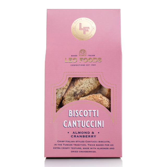 Leo Foods Cranberry & Almond Cantuccini Biscotti, 180g