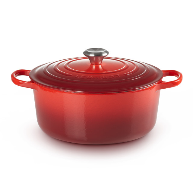 Le Creuset Signature 4.2 Litre Round Cast Iron Casserole, 24cm Cerise