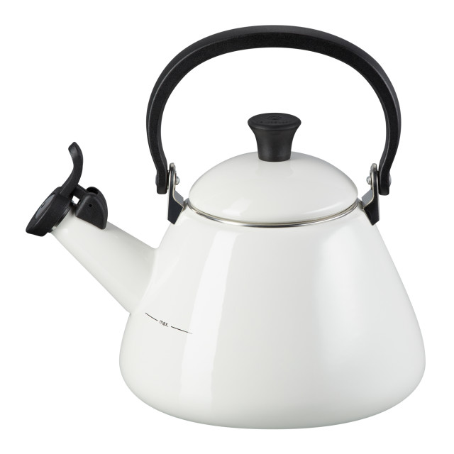 Le Creuset Kone Whistling Stovetop Kettle, 1.6 Litre - White