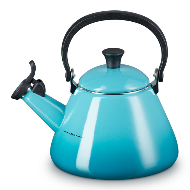 Le Creuset Kone Whistling Stovetop Kettle, 1.6L - Caribbean Blue