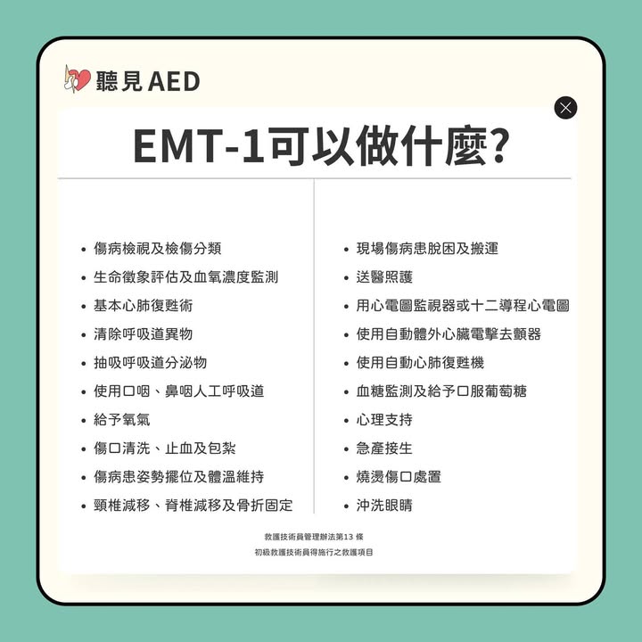 你的EMT-1快過期了嗎?台中8月假日班竟然現在還能報名!|聽見AED圖4