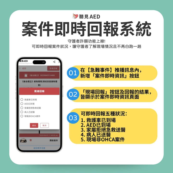 【6/20系統升級公告|五大功能強化一次上線】📢|聽見AED圖2