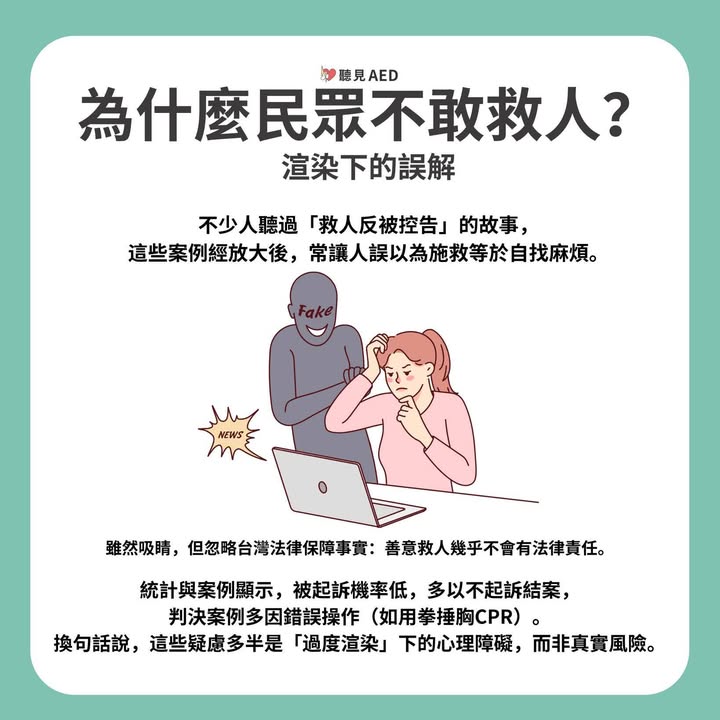 救人免驚！破解急救法律迷思，安心伸出援手｜聽見AED圖3