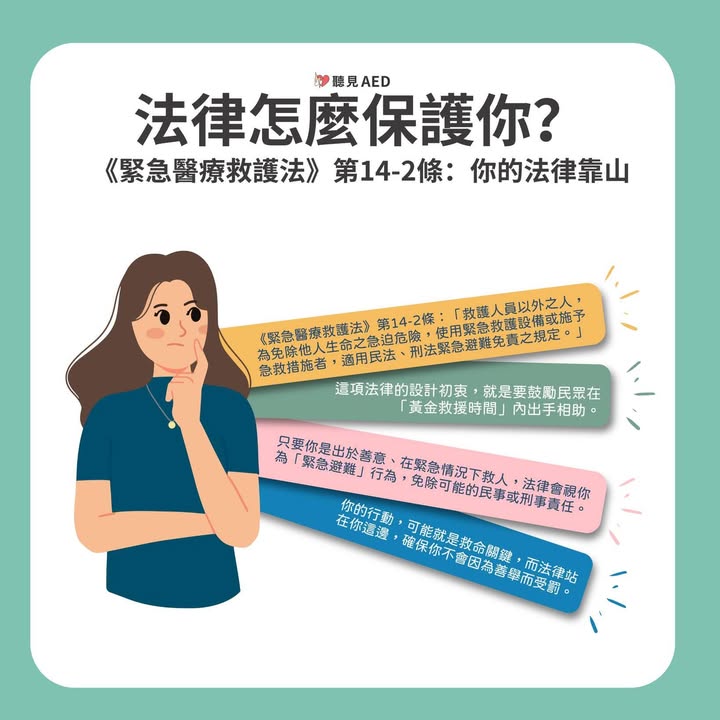 救人免驚！破解急救法律迷思，安心伸出援手｜聽見AED圖4
