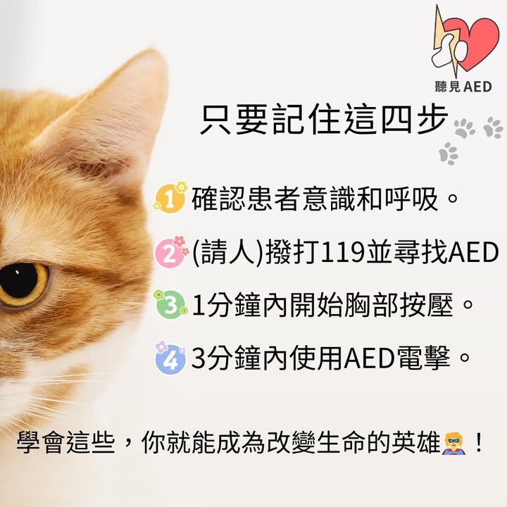 只要記住這四步，任何人都能在緊急時刻出手：｜聽見AED圖2