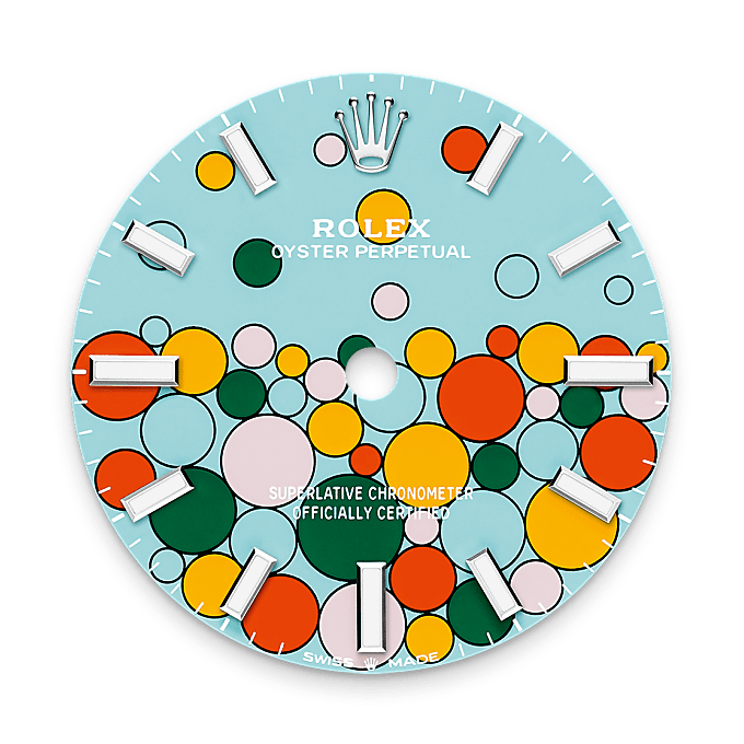 Turquoise blue dial