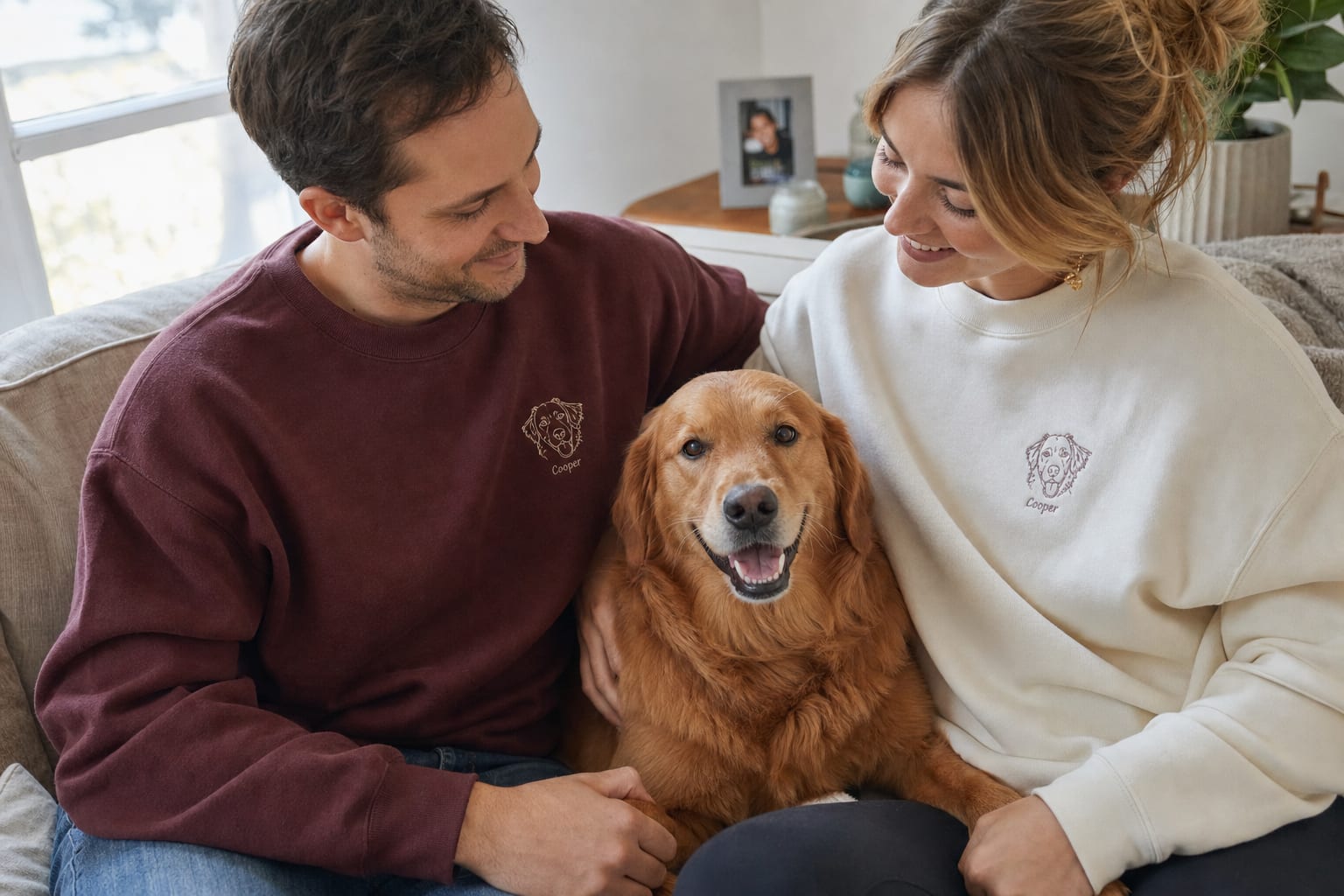 06 couple pet portrait sweatshirts