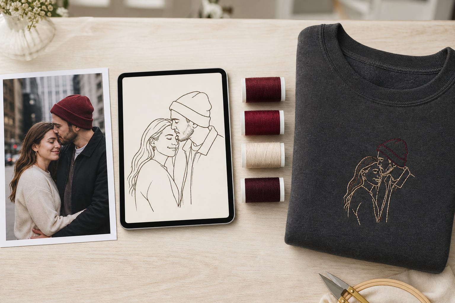 03 couple photo to embroidery