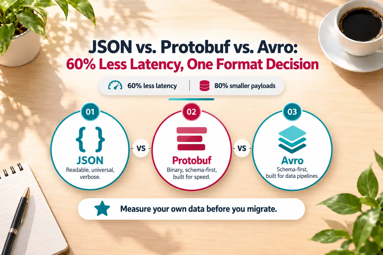 JSON vs. Protocol Buffers vs. Avro: 60% Less Latency, 80% Smaller Payloads, One Serialization Decision