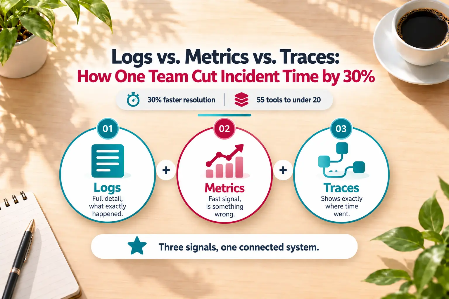 Logs vs. Metrics vs. Traces: How PepsiCo Cut Incident Resolution Time by 30%