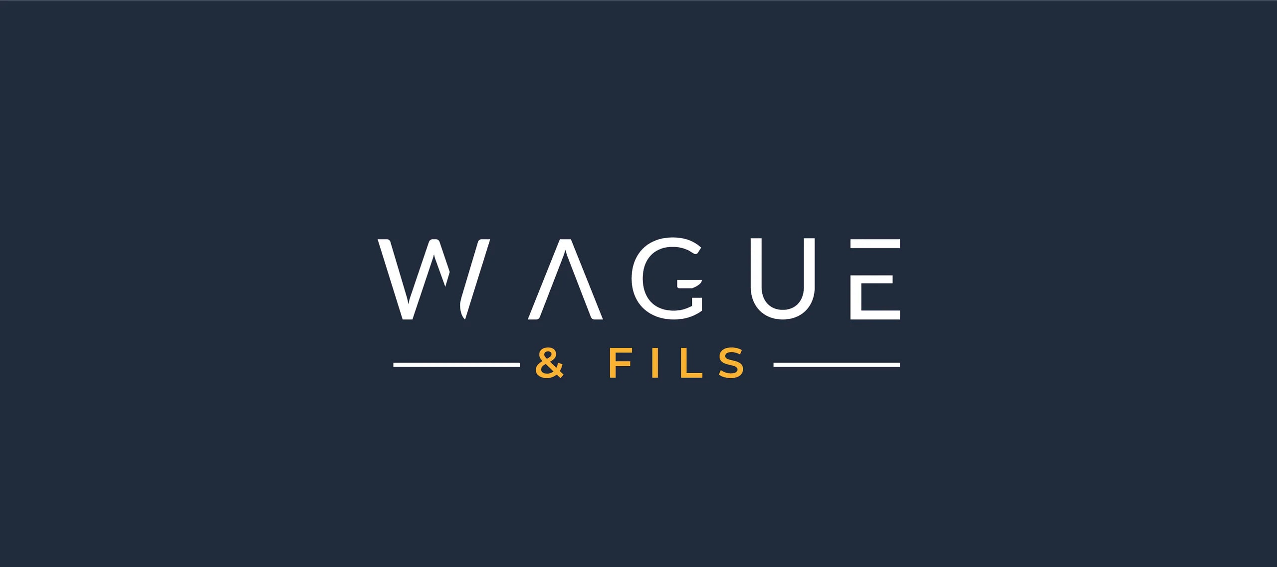 Logotype épuré de l'entreprise Wague & Fils