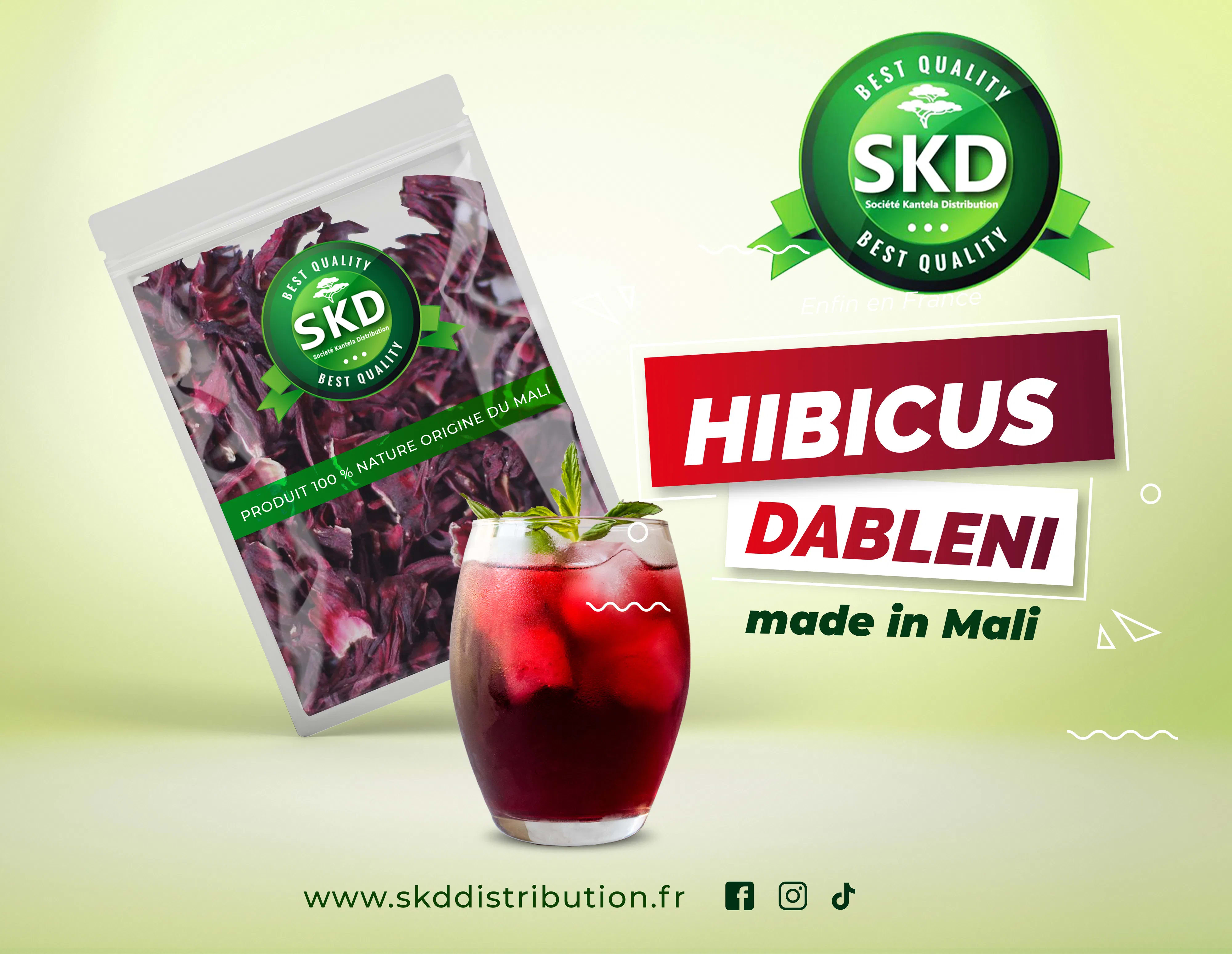 Affiche du jus d'hibiscus Dableni de SKD