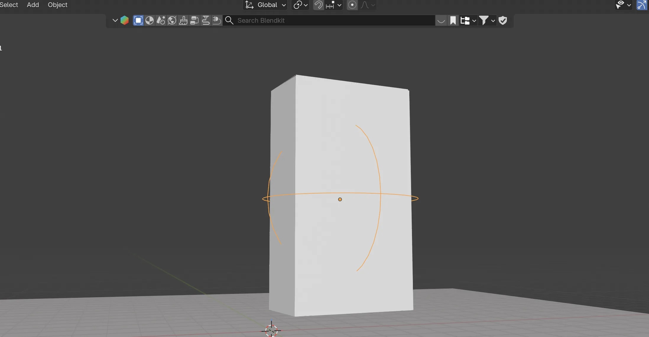 Modèle 3D brut de l'étui, avant application du packaging