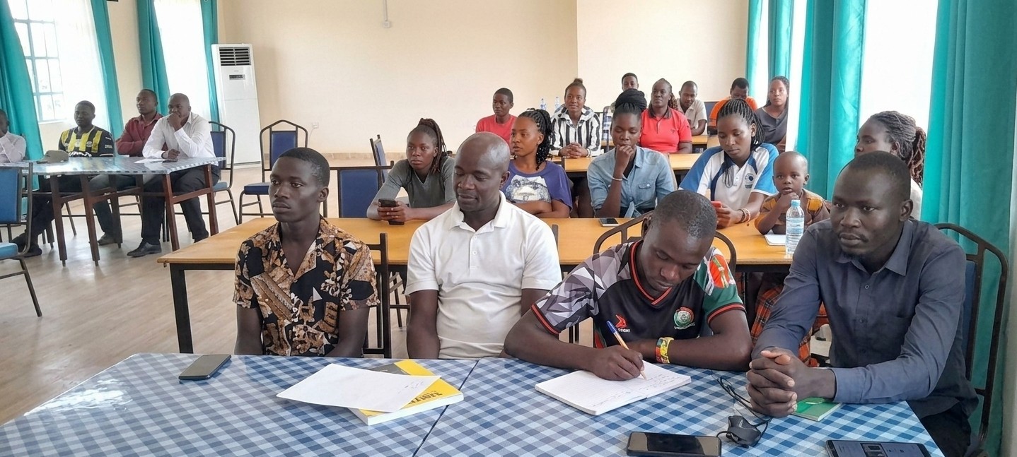 Students during registration at Love and Truth College