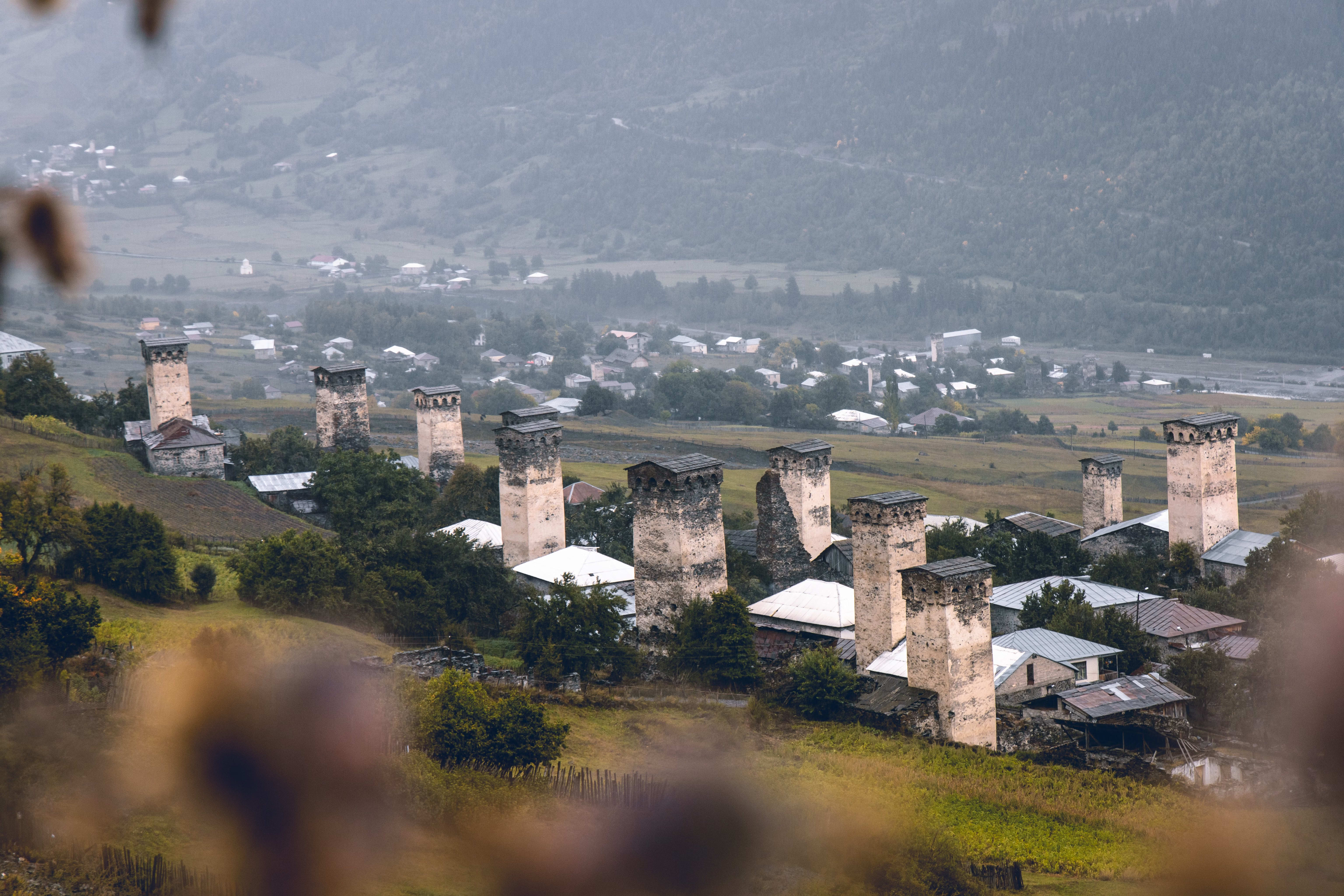 Mestia — Svan Towers Panorama