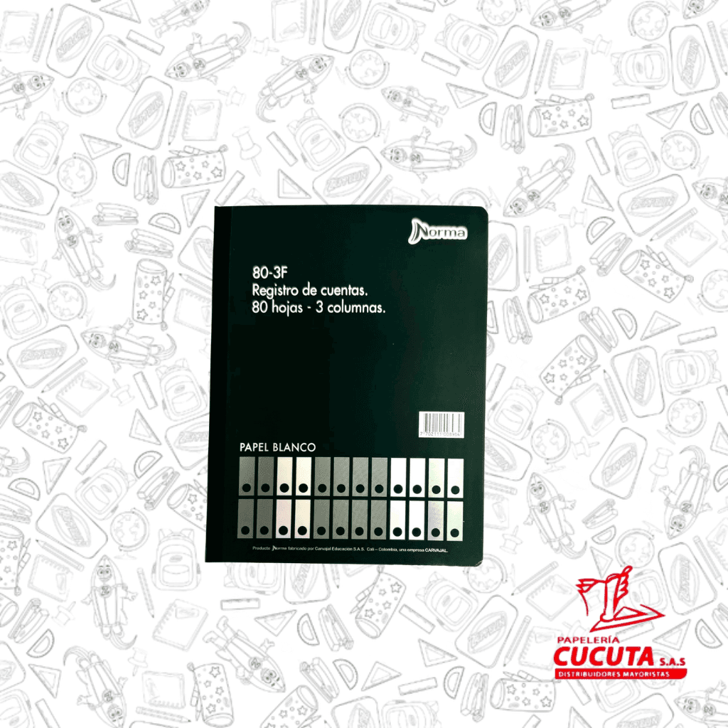LIBRO CONTABILIDAD 1/2 OFICIO 80-3F NORMA R/F 500898