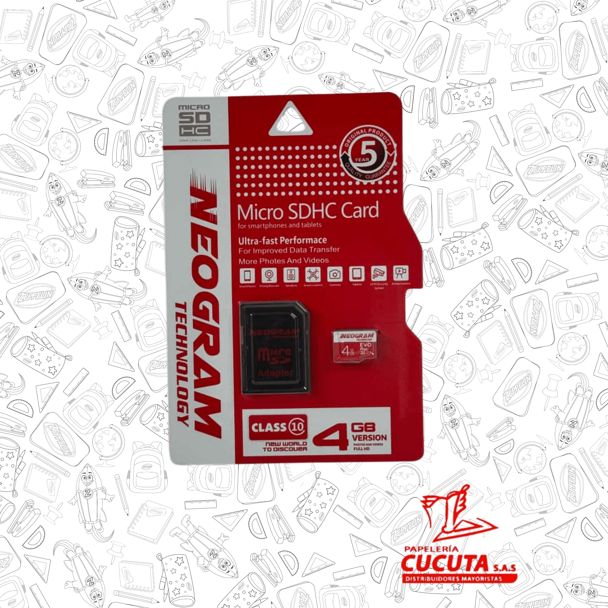 MEMORIA MICROSD 4 GAS DG Y NEOGRAM