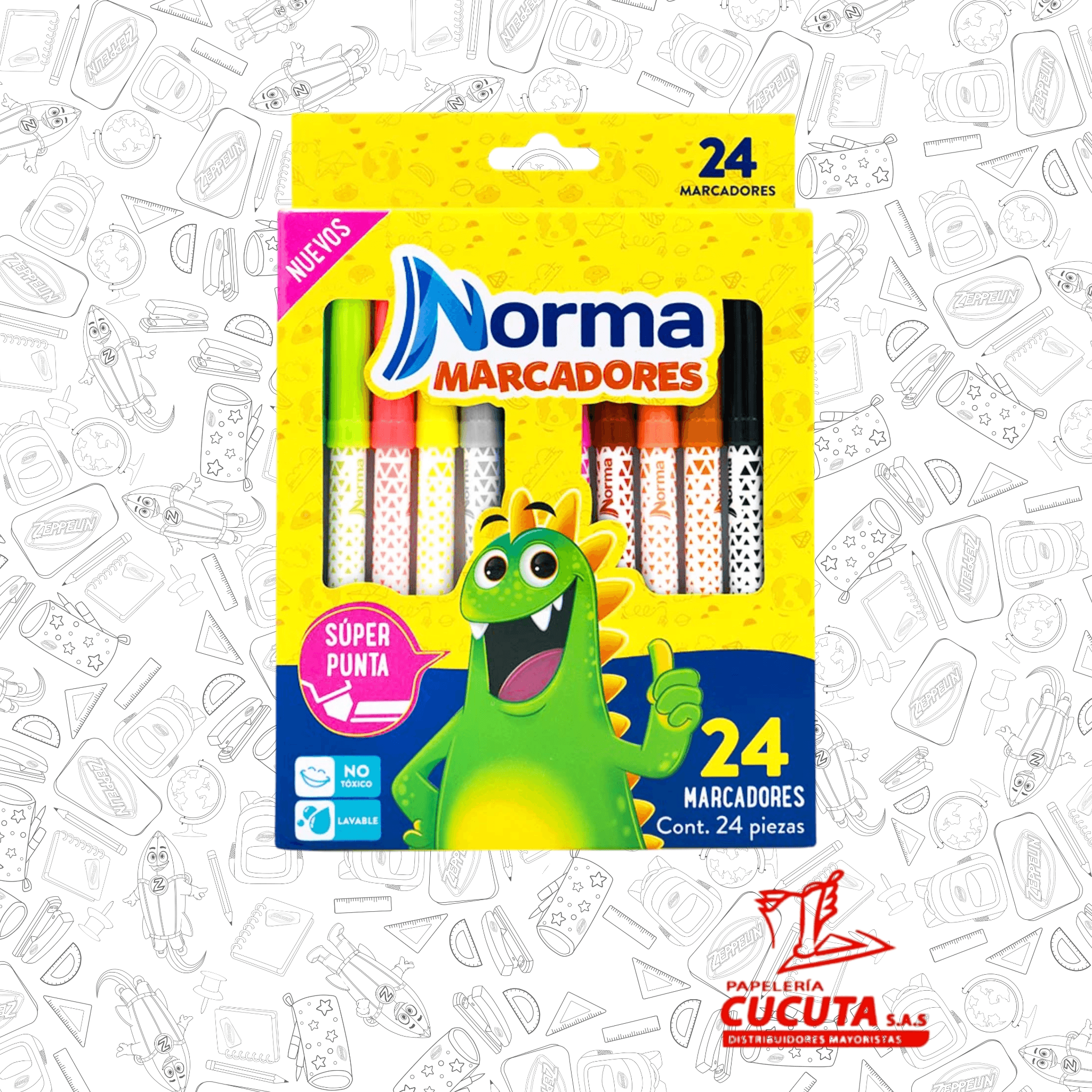 MARCADOR X 24 LAVABLE NORMA