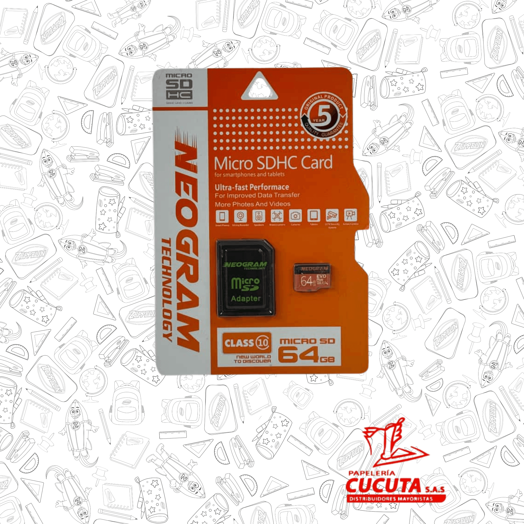 MEMORIA MICRO SD  64 GB NEOGRAM