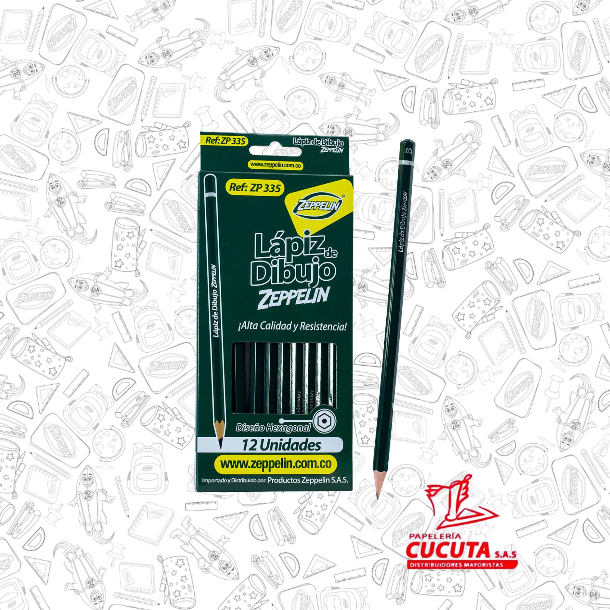 LAPIZ DIBUJO X 12 SURTIDO ZP 335 ZEPPELIN CASBER