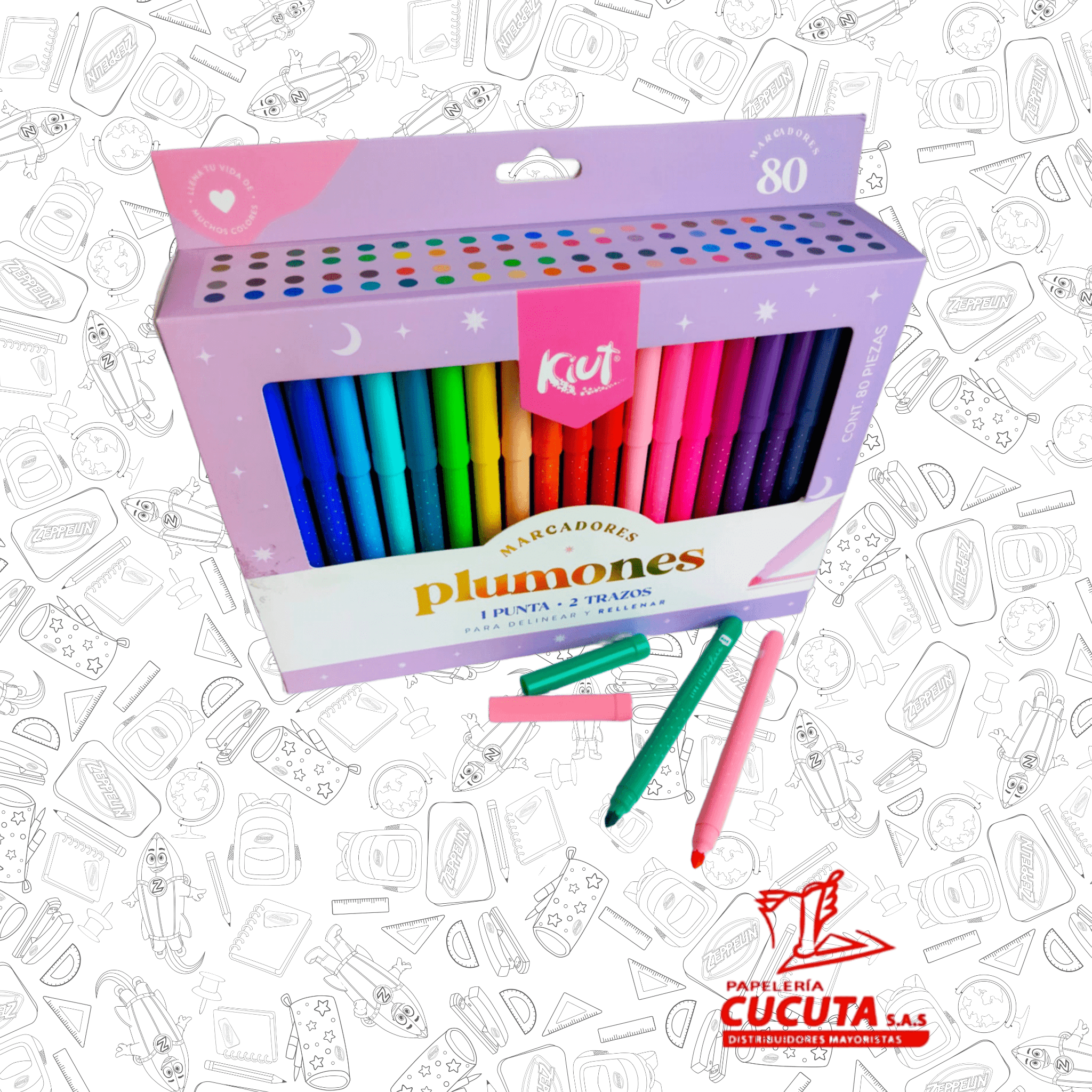 MARCADORES LAVABLES KIUT X 80 NORMA
