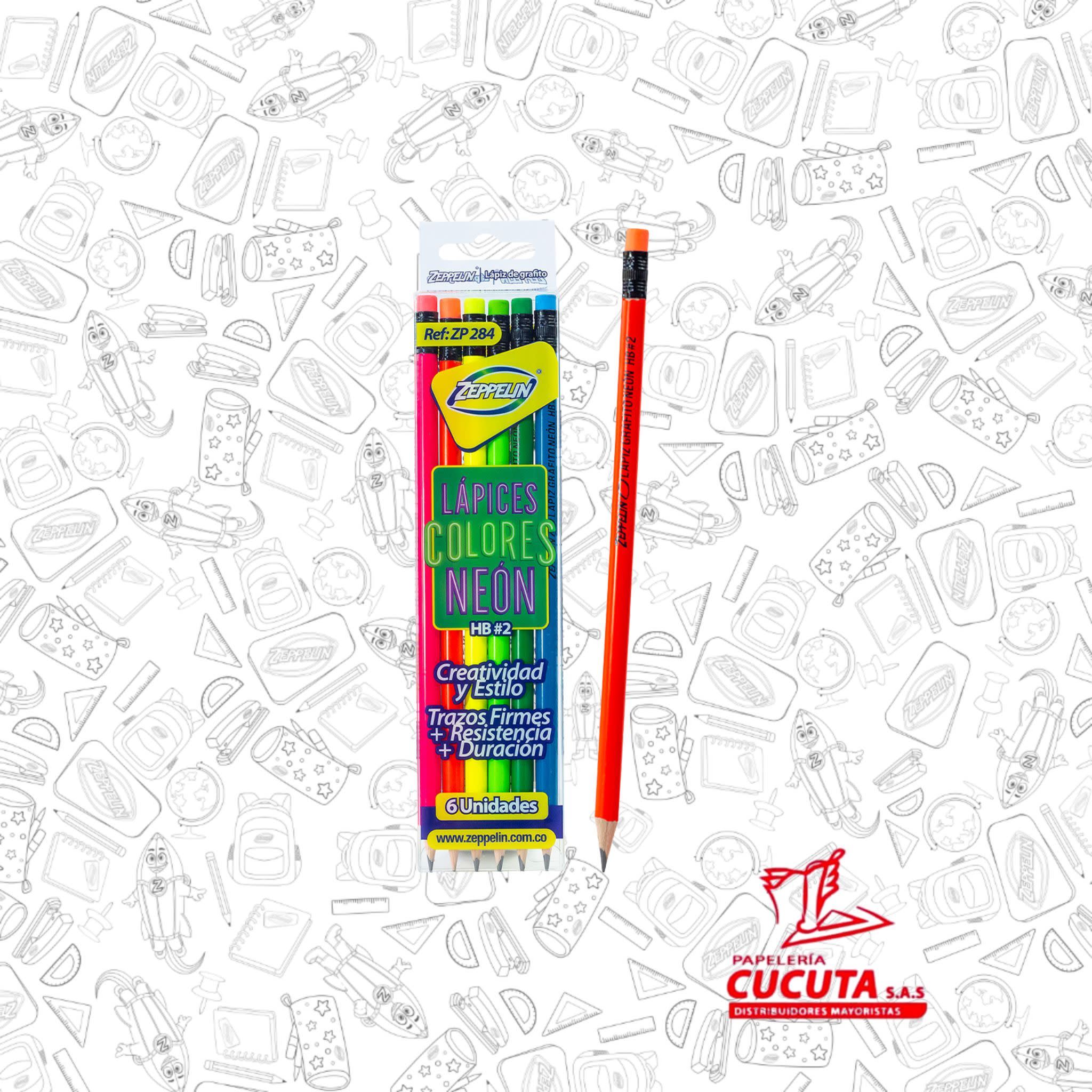 LAPICES X 6 DE COLOR NEON ZP 284 ZEPPELIN