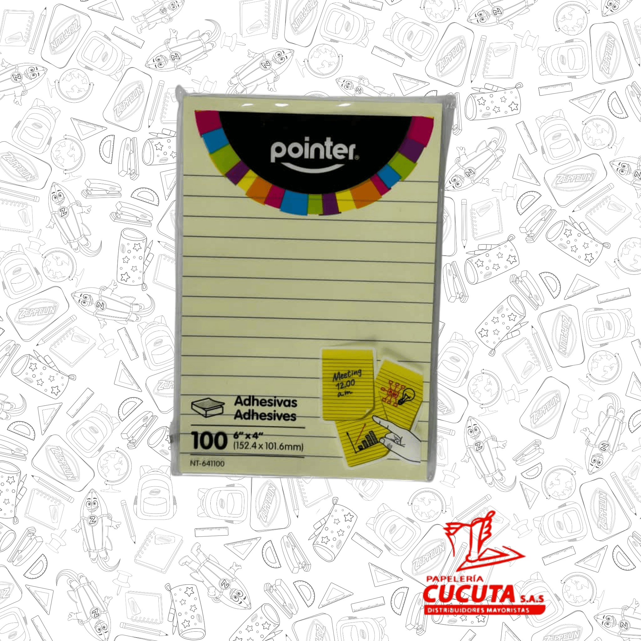 TACO NOTAS ADHESIVAS AMARILLAS  152.4 MM X 101.6 MM POINTER