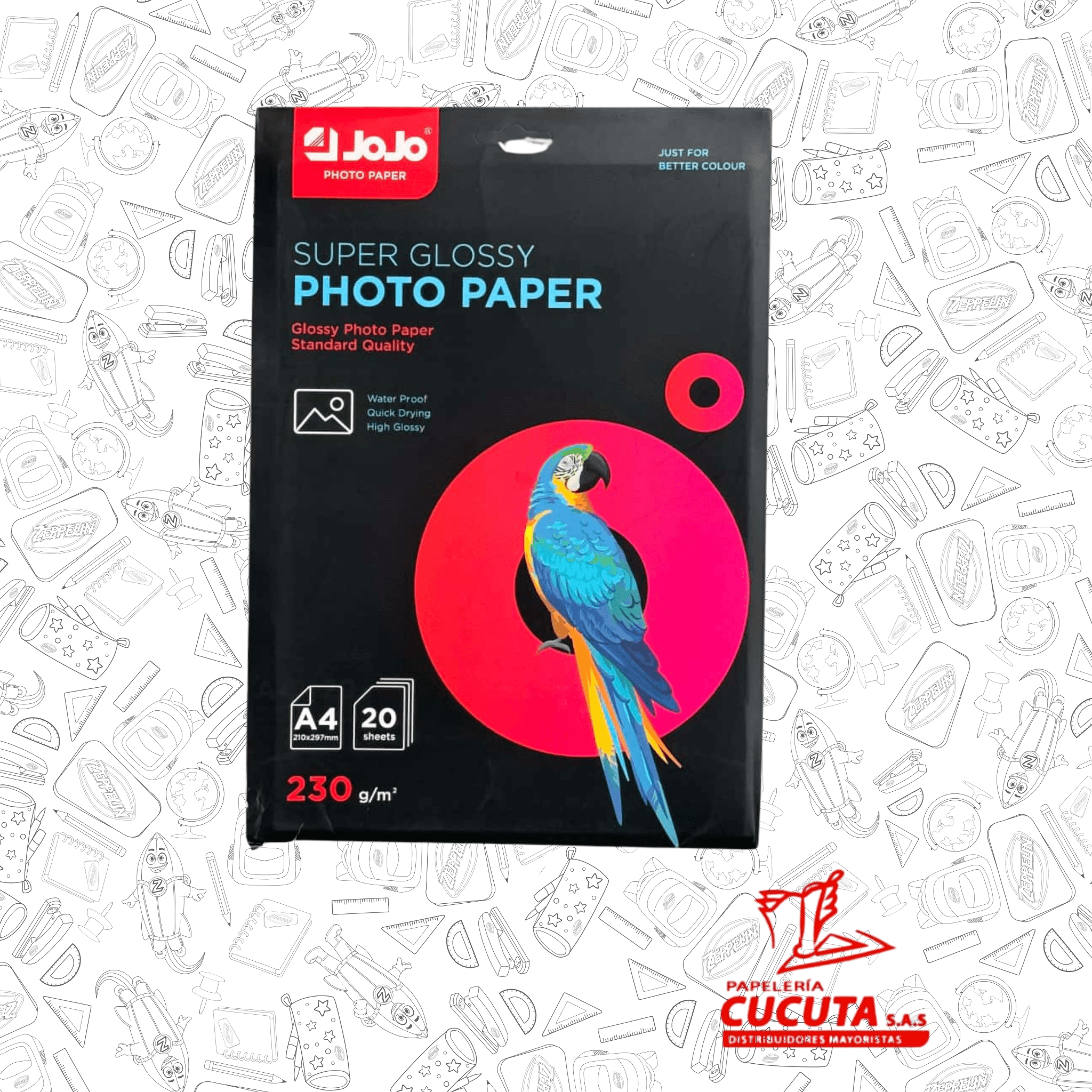 PAPEL FOTOGRAFICO 230 GR  X 20  R/F  CM-0501  JA-3017